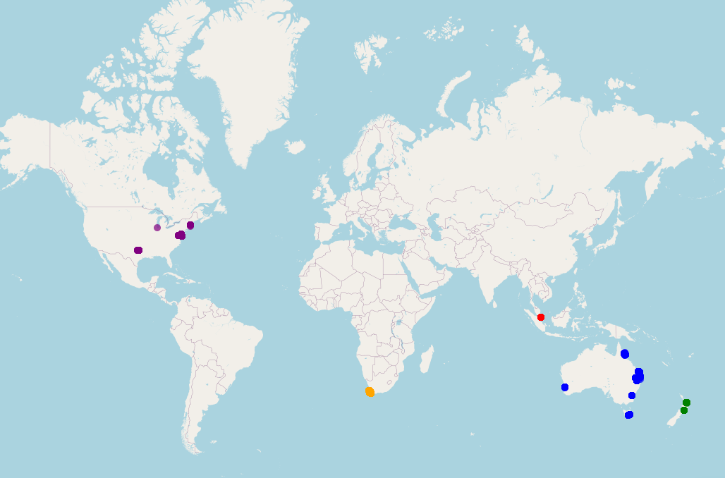 World-wide iNaturalist observations